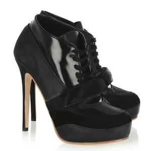 Acne Studios Ace Leather Lace Up Booties